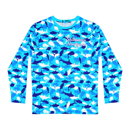 Men's Long Sleeve Shirt - Premium Fish Camo Pattern